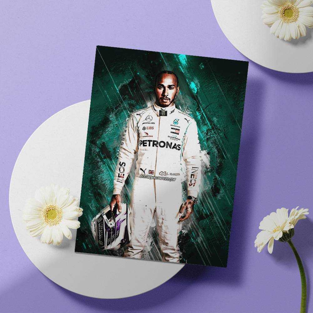 Lewis Hamilton Greeting Card F1 Racing Driver Greeting Card