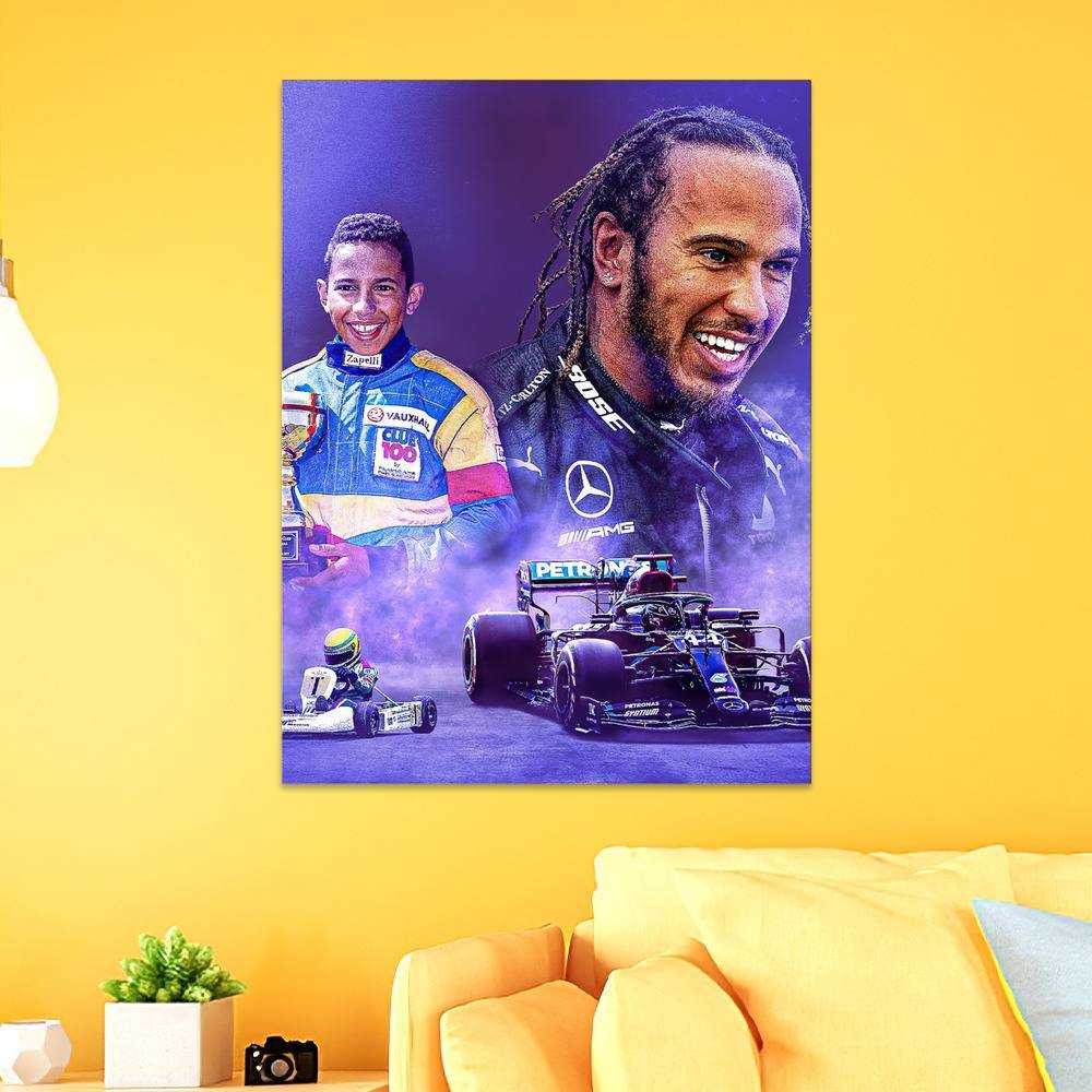Lewis Hamilton Poster Hamilton F1 Championship 2020 Poster Wall Art Sticky Poster