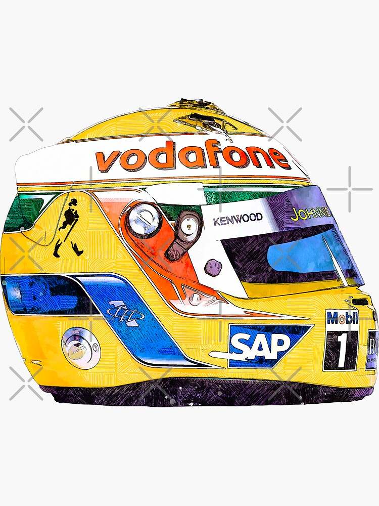 F1 2008 Lewis Hamilton Vodafone Mercedes Crash Helmet Sticker, Lewis Hamilton Sticker, Lewis Hamilton Stickers#2