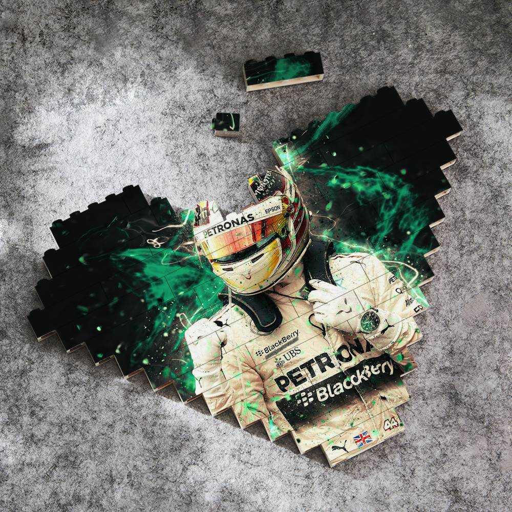 Lewis Hamilton Heart Shape Building Blocks Lewis Hamilton 2018 Building Blocks