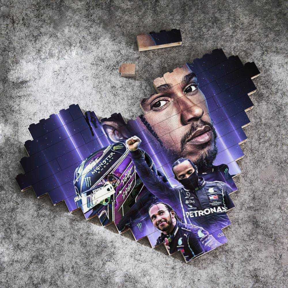 Lewis Hamilton Heart Shape Building Blocks Record 92nd Win F1 Building Blocks