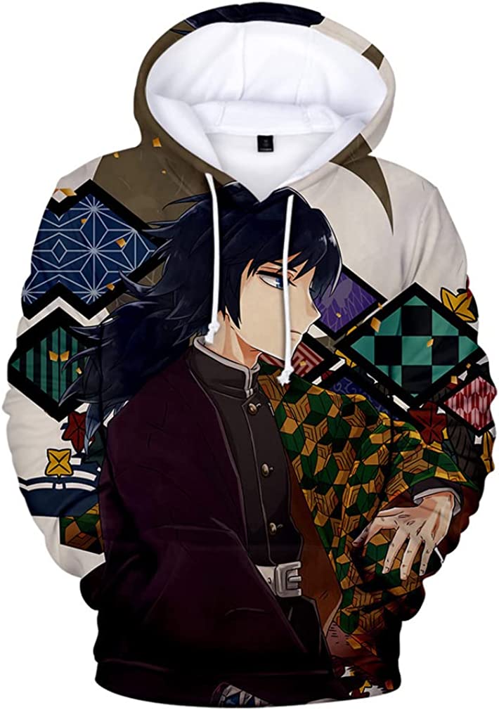 Symish Anime Hoodie Zip up Jacket Sweatshirt Tanjirou Nezuko Anime Cosplay  Zipper Coat For Unisex