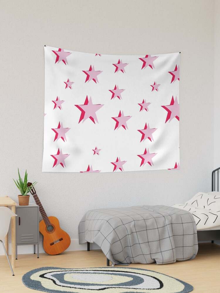 Cute Tapestry Highest Quality Tapestrys Pink Stars Tapestry#1