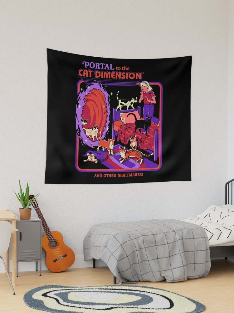 Funny Tapestry Highest Quality Tapestrys The Cat Dimension Tapestry#1
