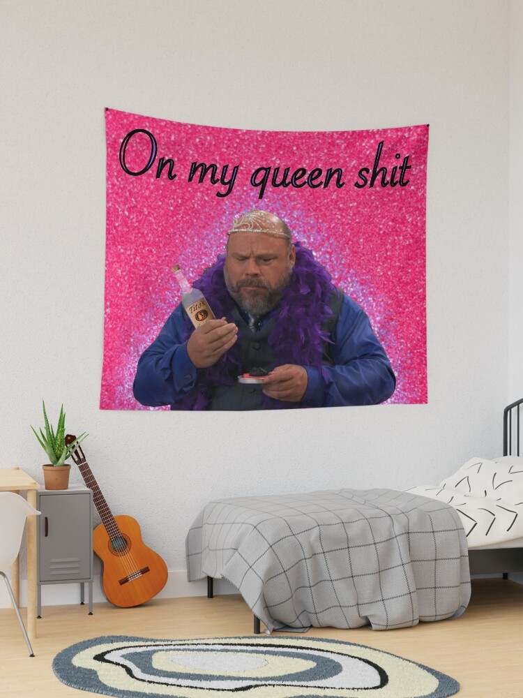 Funny Pink Tapestry Highest Quality Tapestrys Bertram On my Queen Shit Tapestry#1