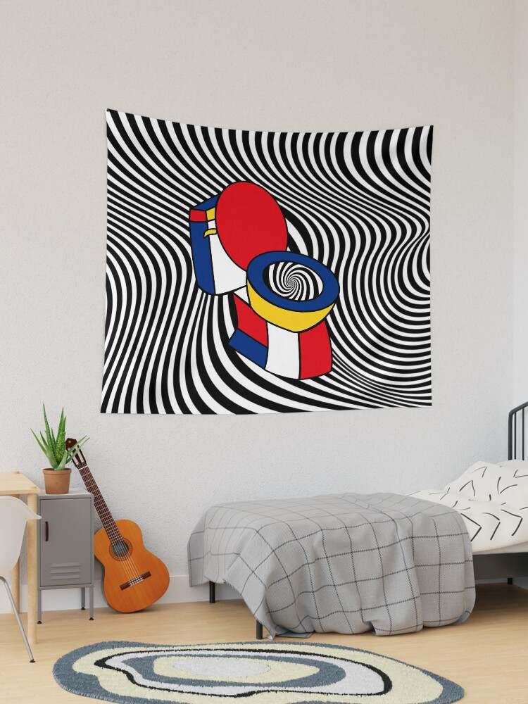 Funny Tapestry Highest Quality Tapestrys Piet Mondrian Toilet Tapestry#1