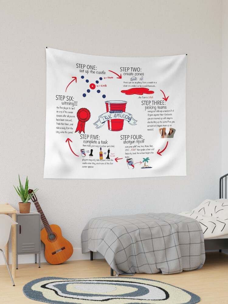 Funny Tapestry Highest Quality Tapestrys True American Rules Tapestry#1