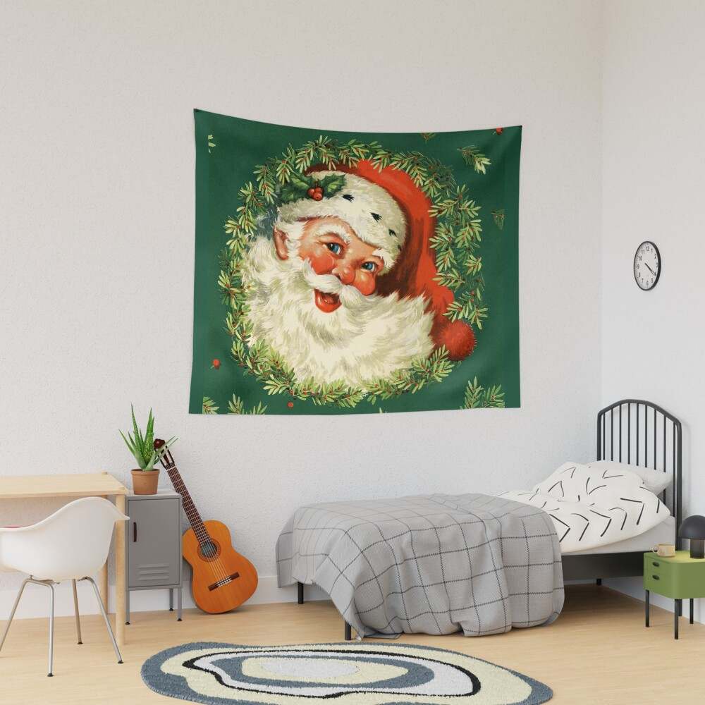 Funny Tapestry Highest Quality Tapestrys Vintage traditional Santa Claus Tapestry#4