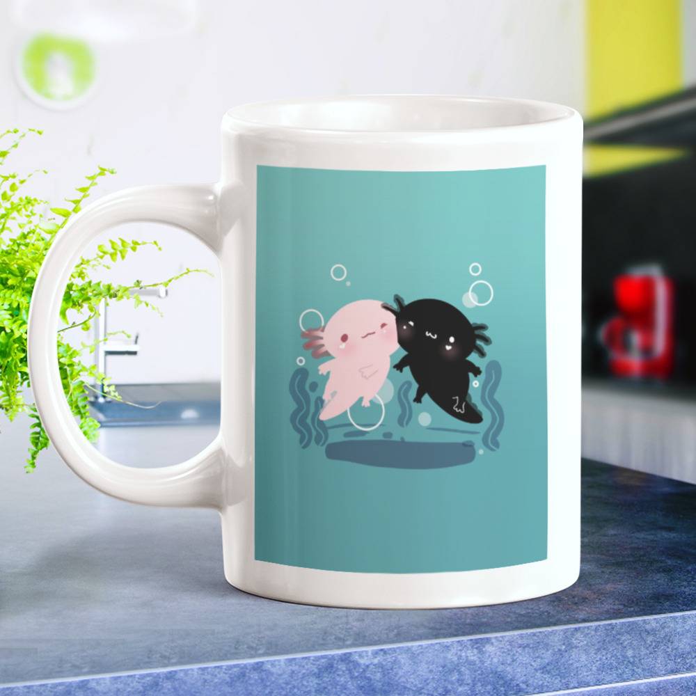 White Axolotl Mug – Amphisbaena Exotics