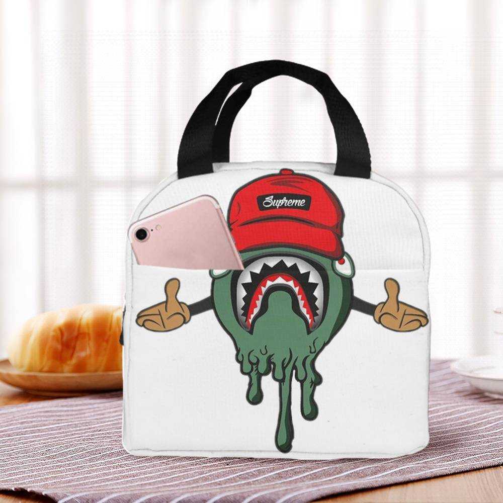 Bape Shark Backpack with Lunch Box Supreme Heat Insulated Lunchbox