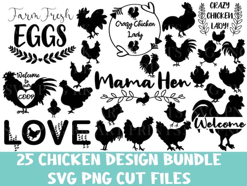 Chicken Mama Svg Chicken Svg Farm Svg Funny Chicken Svg 