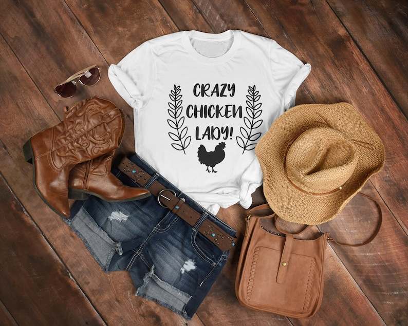 Crazy Chicken Lady svg, Chicken Mom svg, Chicken Farm svg, Chick Lover svg,  Chicken Lady Shirt Design, Cricut & Silhouette Cut Files