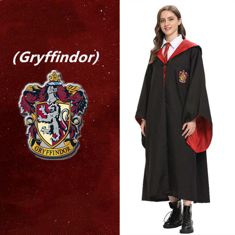 Harry Potter Costume, Deluxe Wizarding World Hogwarts House Themed Robes  For Adults