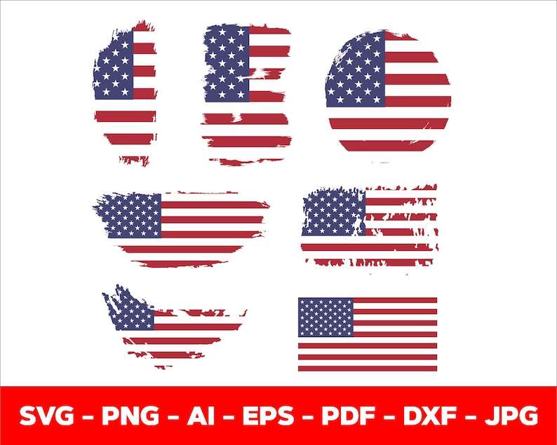 Distressed American Flag Svg, Distressed Flag Svg#1
