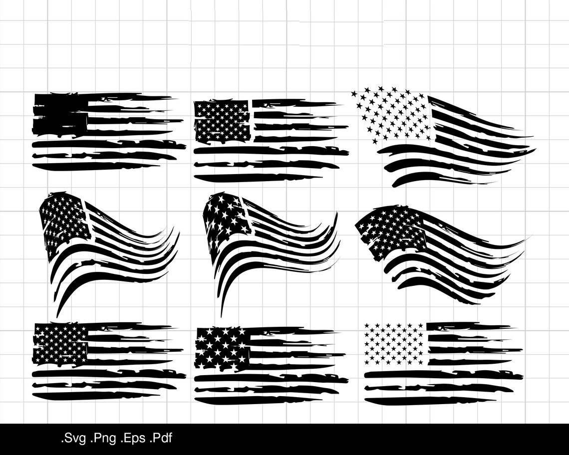 Distressed American Flag Svg, Distressed Flag Svg#7
