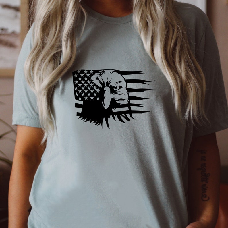 American Flag With Eagle Svg, USA Eagle Flag svg