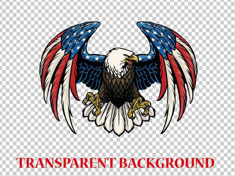 American Flag With Eagle Svg, American Flag Bald Eagle PNG#3