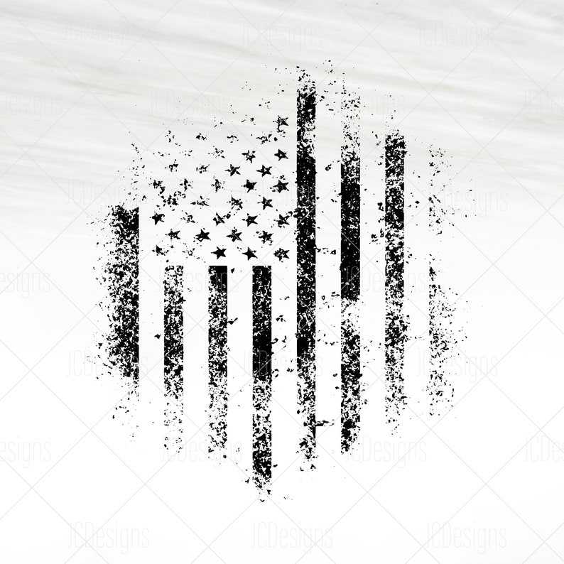 Distressed American Flag Svg, USA Grunge Flag Svg#2