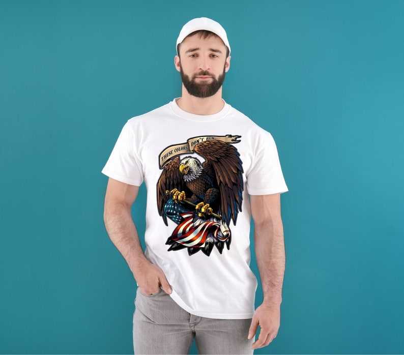 American Flag With Eagle Svg, Patriotic American Flag with Eagle Png#4