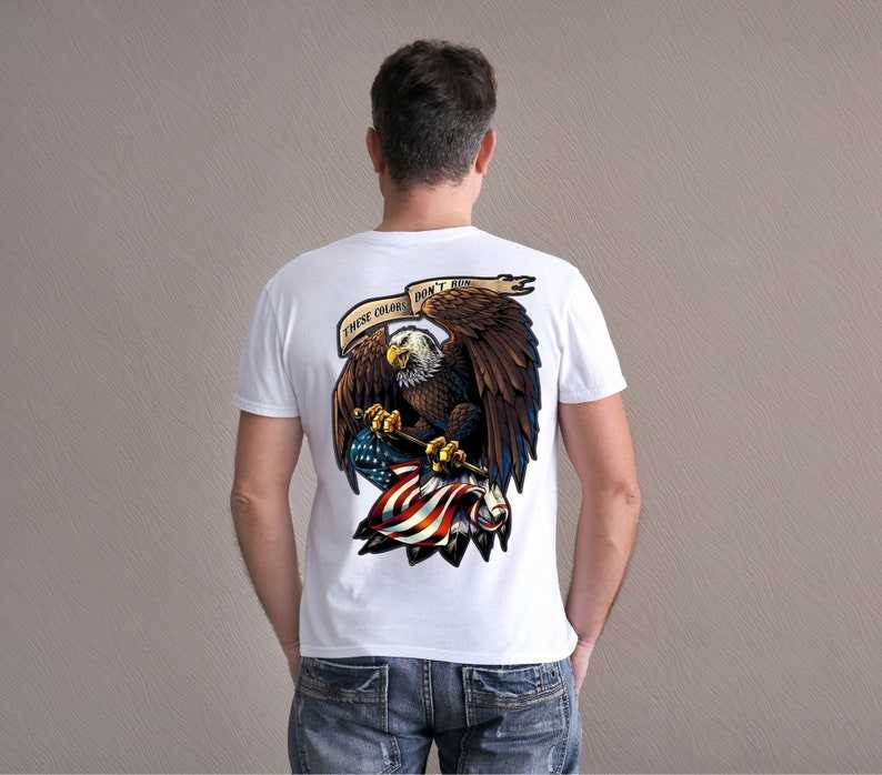 American Flag With Eagle Svg, Patriotic American Flag with Eagle Png#2