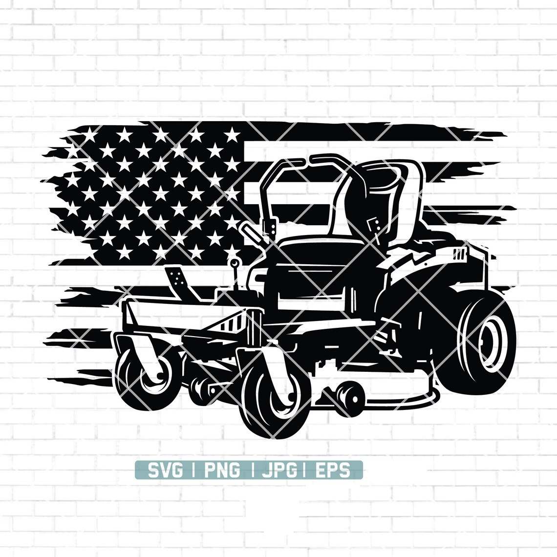 Black American Flag Svg, Us Lawn Mower Svg#2