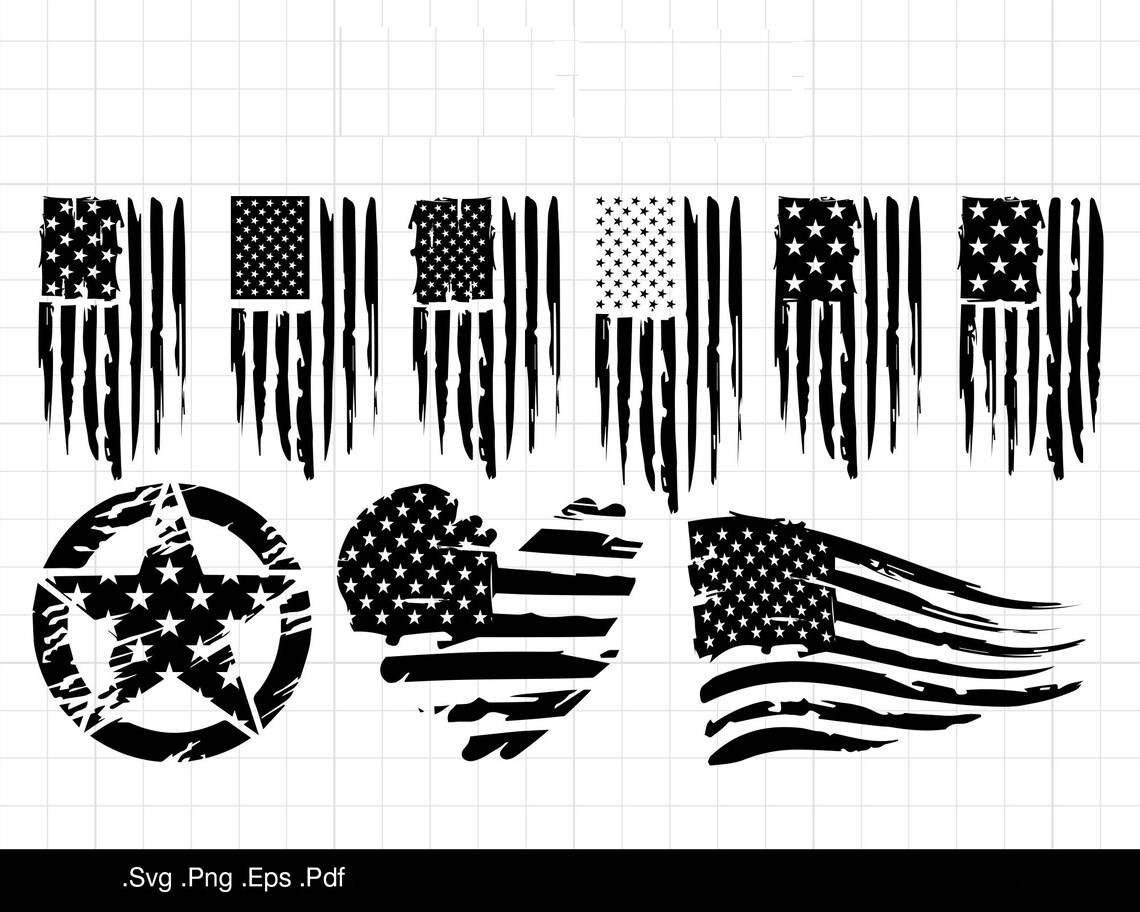Distressed American Flag Svg, Distressed Flag Svg#4