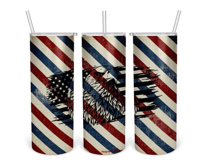 American Flag With Eagle Svg, Eagle Through Flag Svg#1