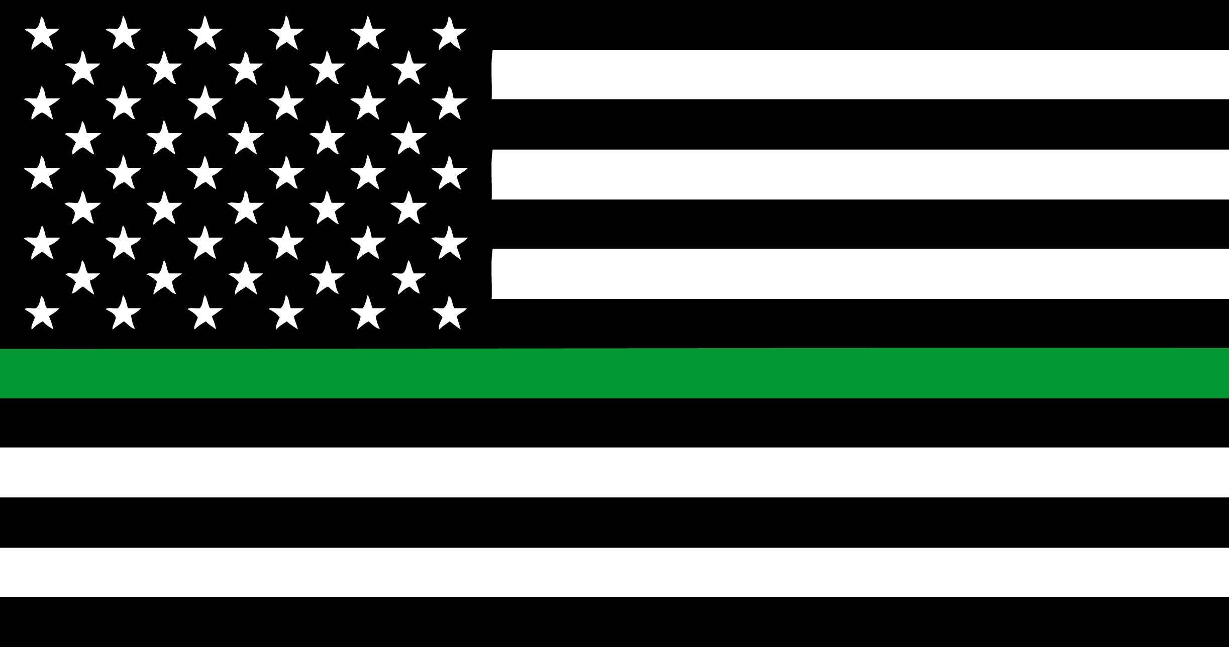 American Flag Svg Free, American Flag Thin Green Line SVG