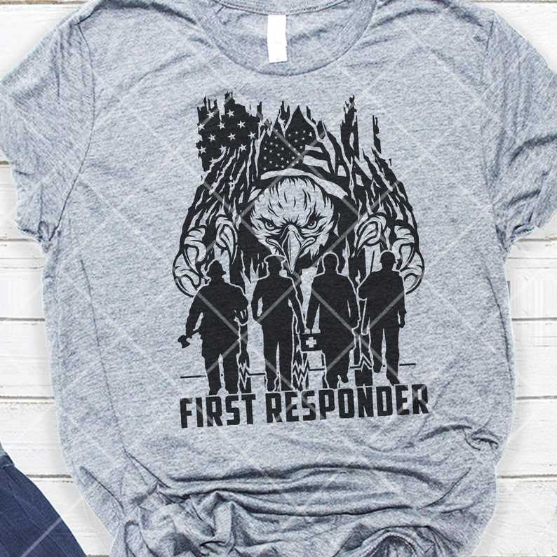 American Flag With Eagle Svg, US Eagle First Responder svg#1