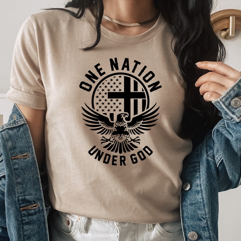 American Flag With Eagle Svg, One Nation Under God SVG