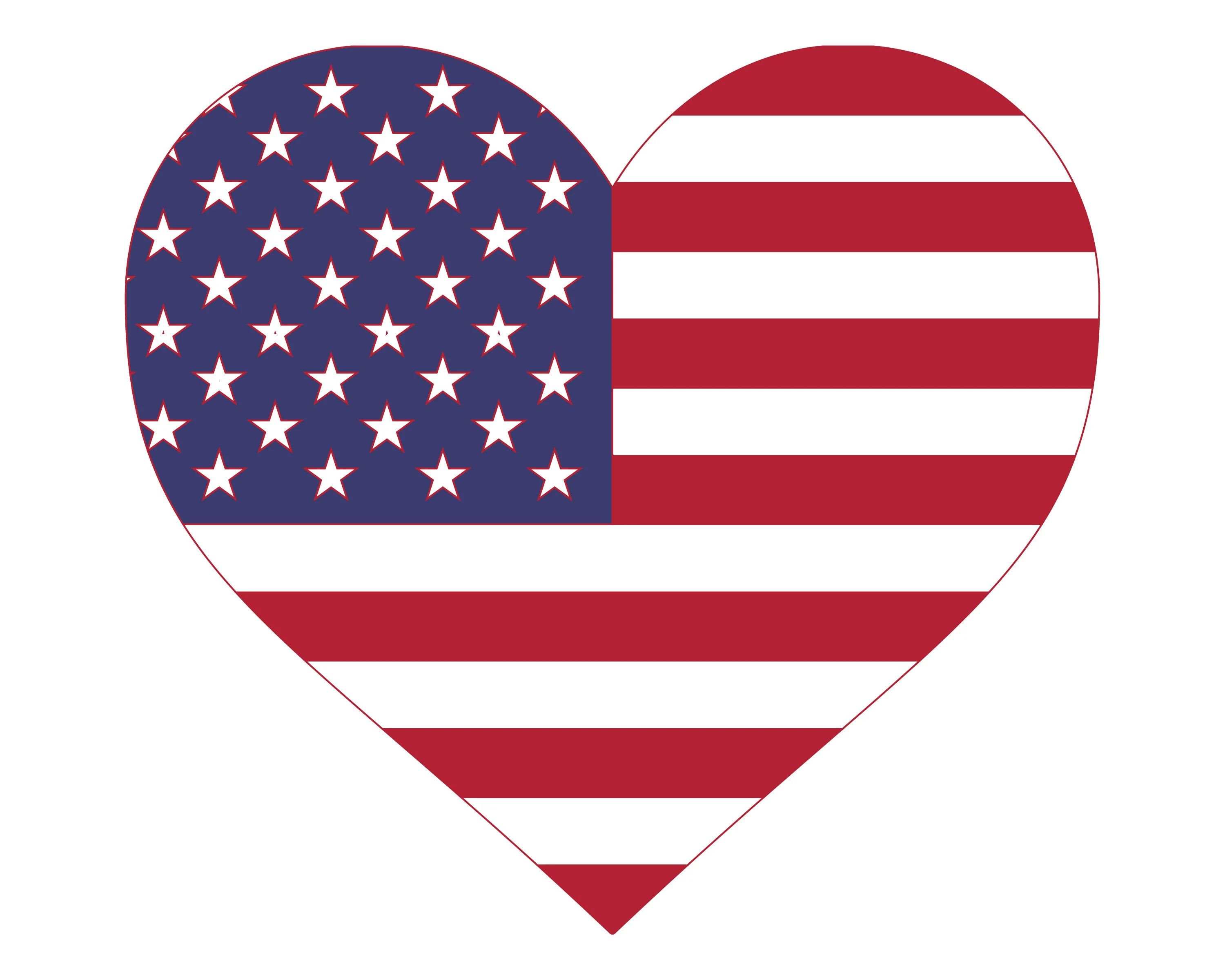 American Flag Svg Free, Heart Flag Svg#1