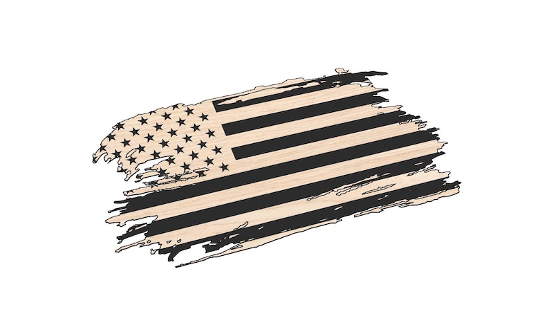 Tattered American Flag Svg, Extremely Tattered American Flag SVG