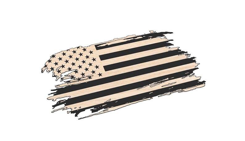 Tattered American Flag Svg, Extremely Tattered American Flag SVG#1