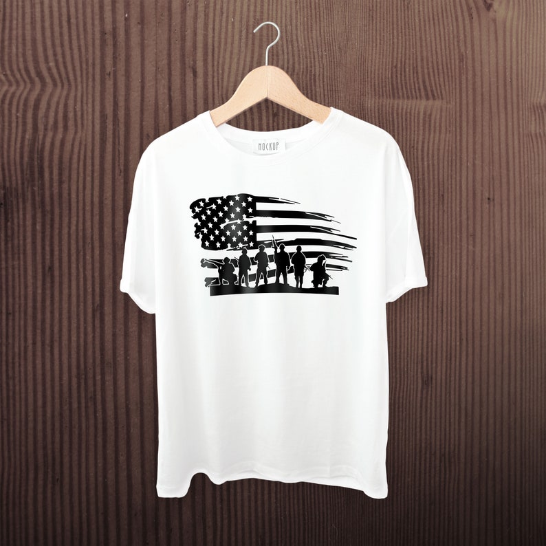 Tattered American Flag Svg, Veteran USA Flag Svg
