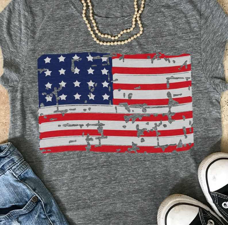 Distressed American Flag Svg, American Memorial Day Svg#1