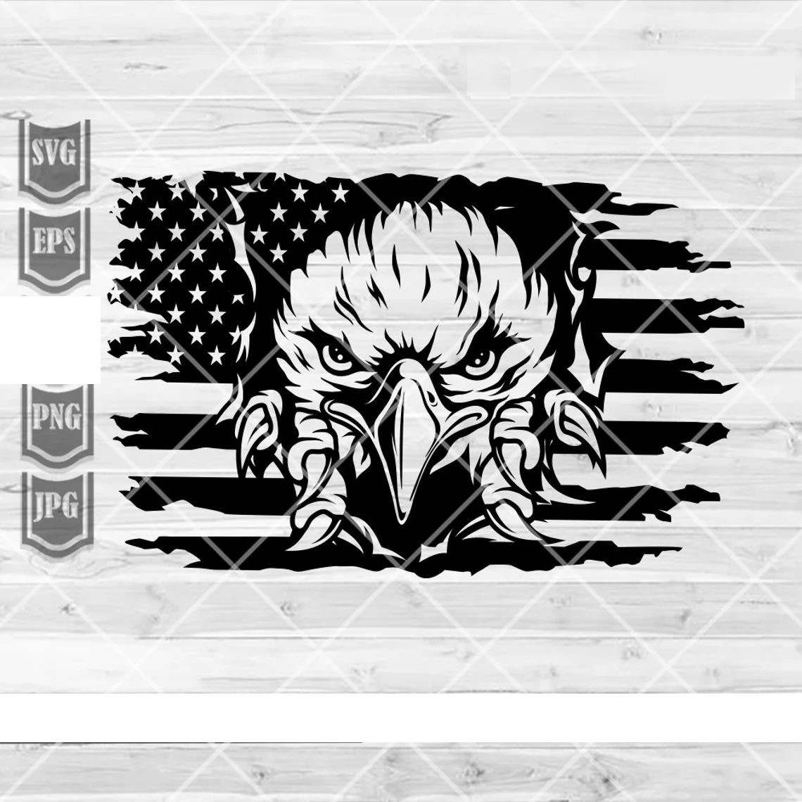 American Flag With Eagle Svg, US Flag Tear Off Eagle svg#2