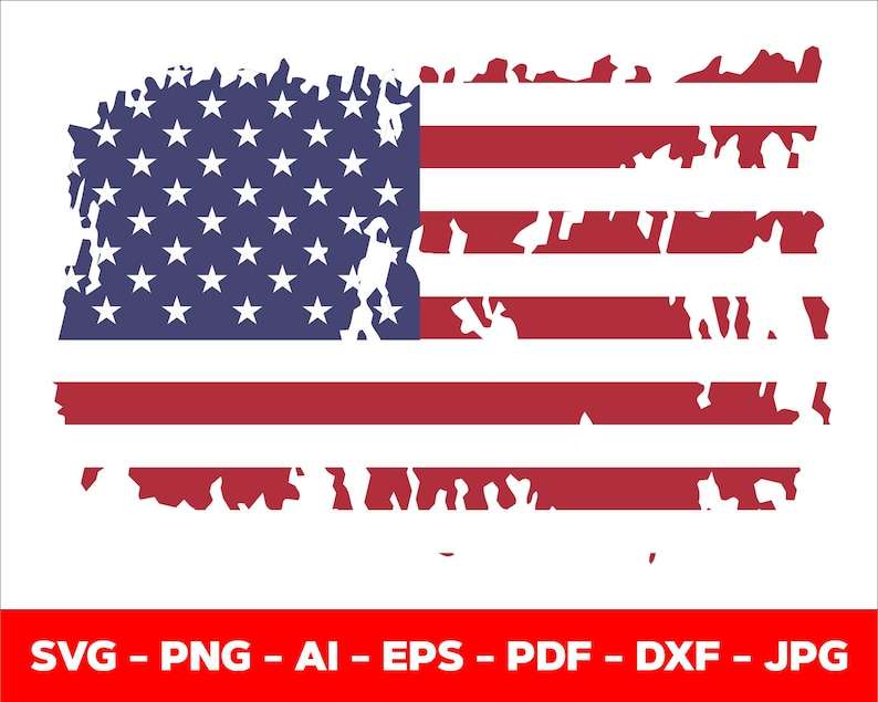 Distressed American Flag Svg, Distressed Flag Svg#7