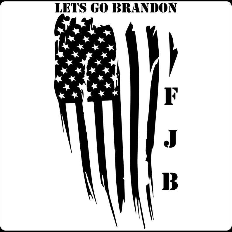 Black American Flag Svg, FJB USA Flag Svg#1