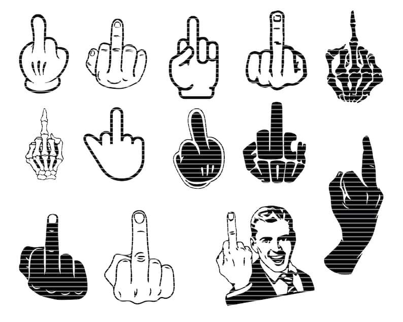 Middle Finger Fuck You Decal SVG