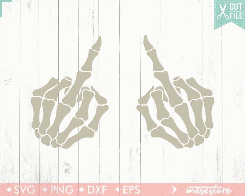 Skull Middle Finger Svg High Quality Perfect for your Design