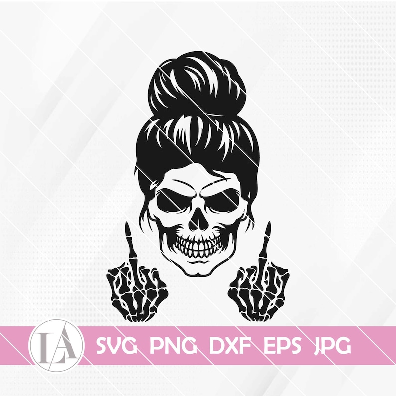 Skull Middle Finger Svg, Skeleton Middle Finger Svg Cut File | Skull Skeleton Hand | Middle Finger Svg | Skeleton Svg