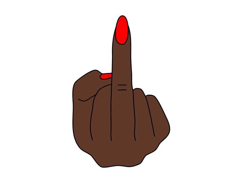 Middle Finger Up Hand Gesture Flipping Off Royalty Free SVG