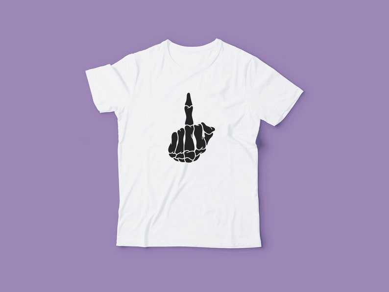 Skull Middle Finger Svg, Skeleton Middle Finger SVG Cut File - Skeleton Svg Png