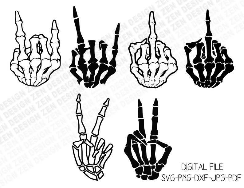 Skeleton Middle Finger Svg, Skeleton Hands Svg | Skull Skeleton Hand | Cricut Cut Files#1