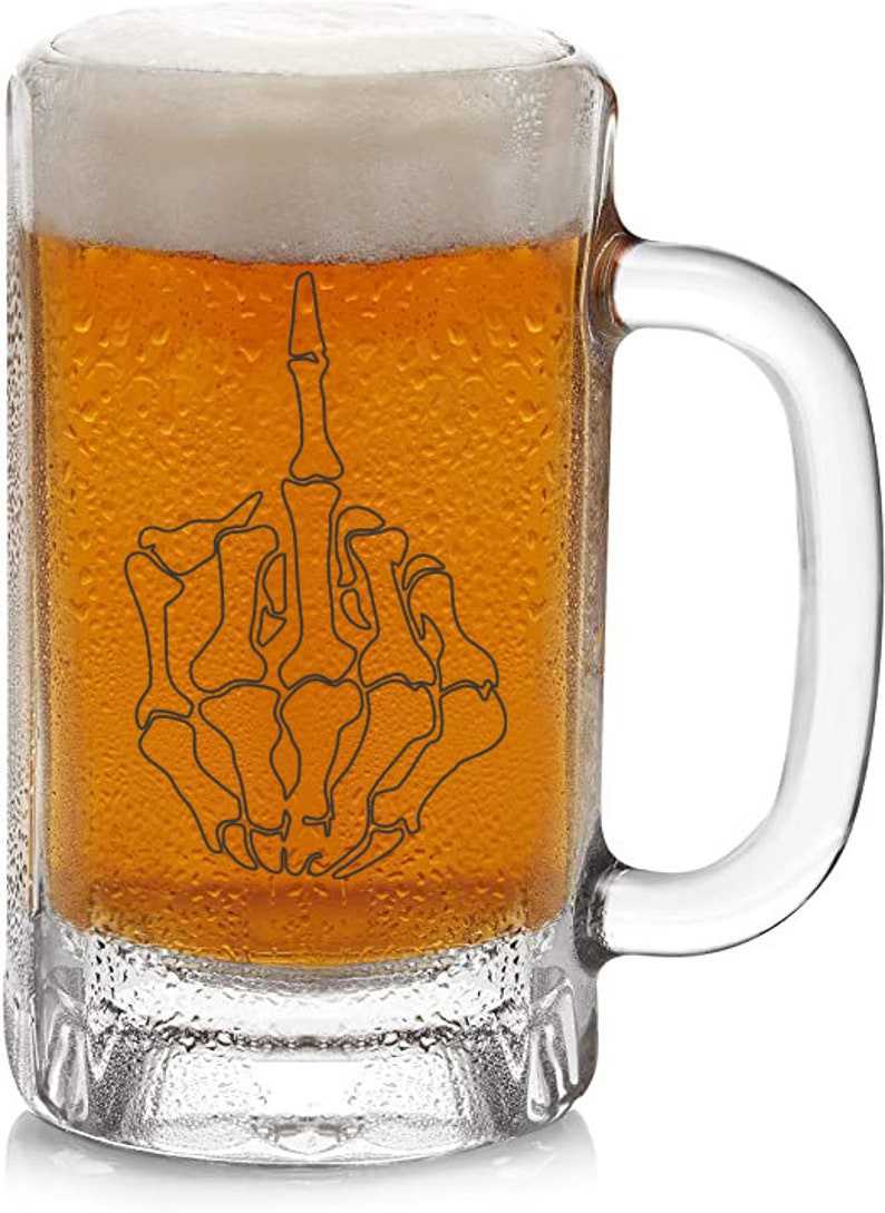 Skeleton Middle Finger Svg, Middle finger skeleton - Black and White - Instant Download SVG#3