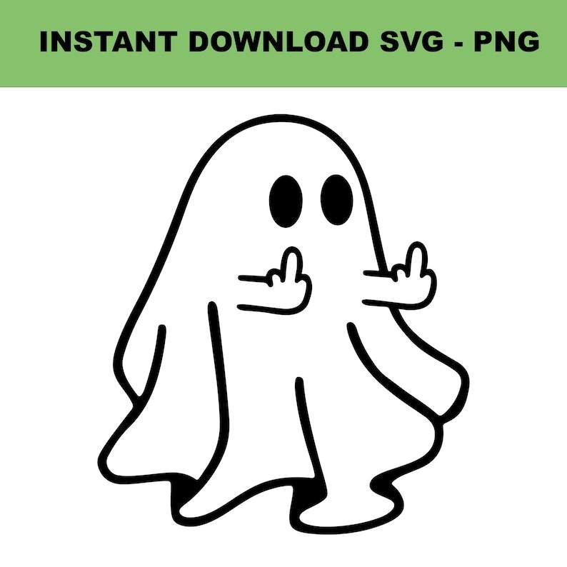 Middle Finger Ghost Svg, Ghost Middle Finger Svg Png - Halloween Svg Png - Cute Ghost Halloween Svg Png#1