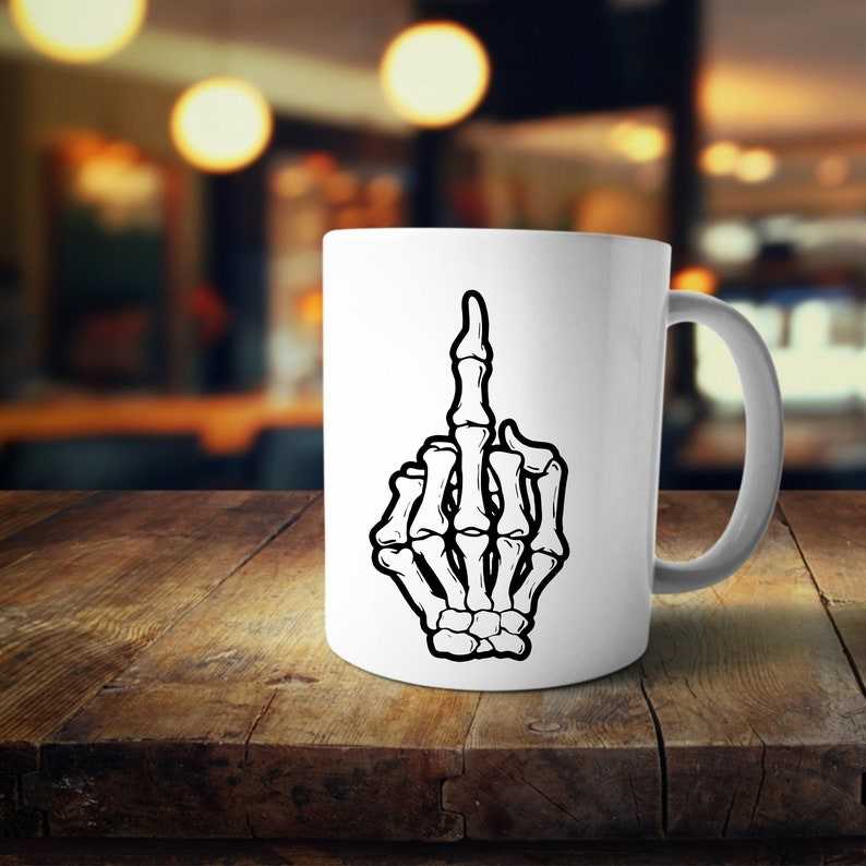Skeleton Middle Finger Svg, Middle Finger Skeleton - Digital Download File SVG PNG#3