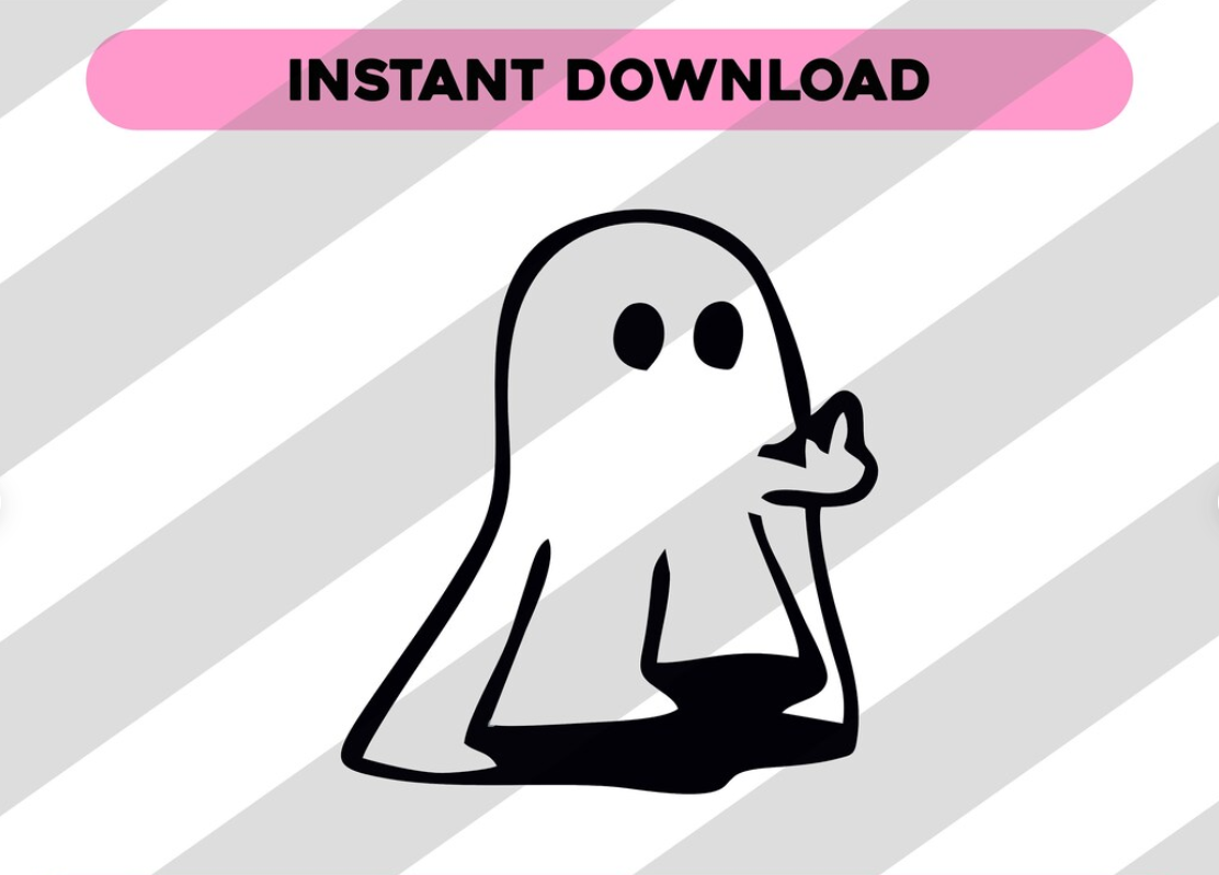 Middle Finger Ghost Svg High Quality Perfect for your Design