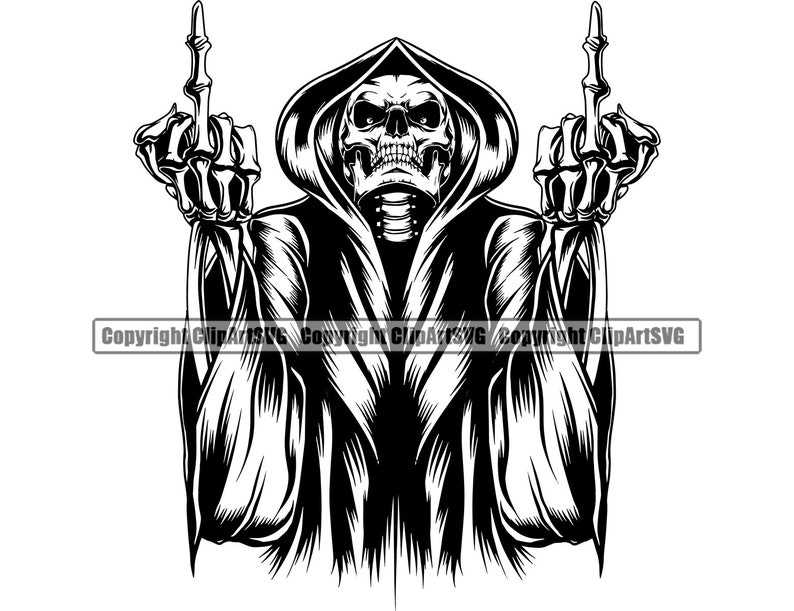 Skull Middle Finger Svg High Quality Perfect for your Design