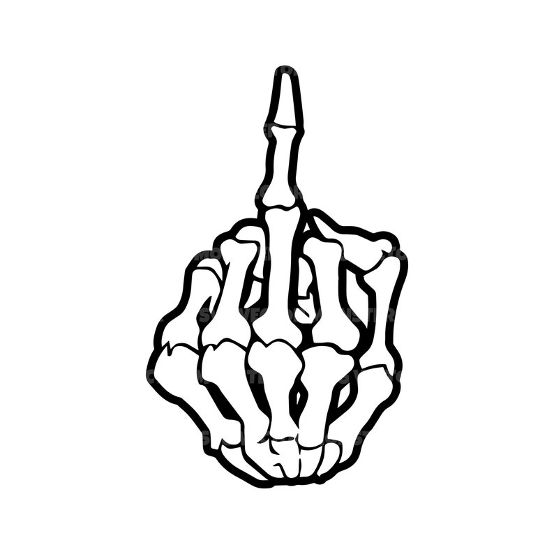 Skeleton Middle Finger Svg, Skeleton Middle Finger Svg | Vector Cut file for Cricut | Pdf Png